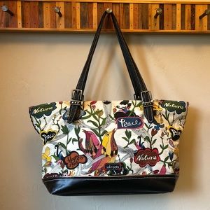 Sakroots Artist Circle Large Canvas Peace bag tote